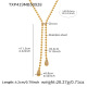 TXP419-Collier pendentif double tête 40+5cm 