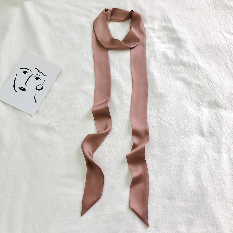 Bandana Classique En Polyester De Couleur Unie Pour Femme, 1 Pièce Image3