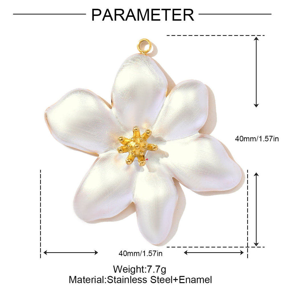 Pendentif Femme Étanche En Acier Inoxydable Et Plante Naturelle (1 Pièce) Image2