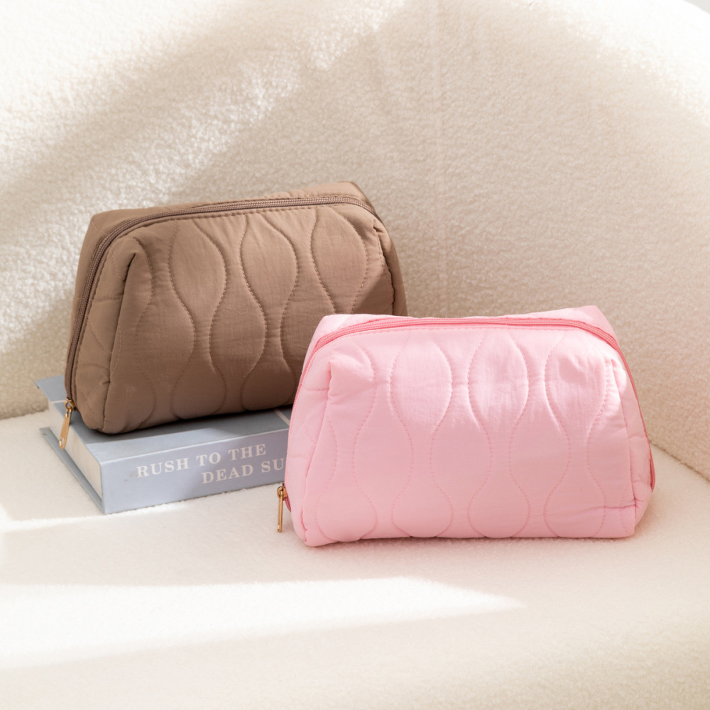1 Trousse De Maquillage En Coton De Couleur Unie Image3