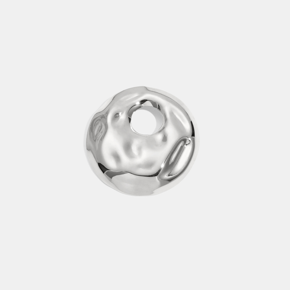 Broche Ronde Creuse En Acier Inoxydable Étanche Couleur Or (1 Pièce) Image4