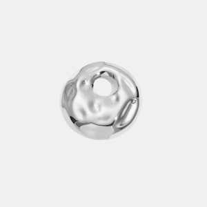 Broche Ronde Creuse En Acier Inoxydable Étanche Couleur Or (1 Pièce) h5 Image4