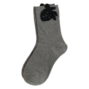 1 Paire De Chaussettes Mi-Mollet En Pur Coton Pour Femme, Motif Animal De Dessin Animé h5 Image3