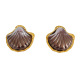 Boucles d'oreilles en or en forme d'éventail Image2
