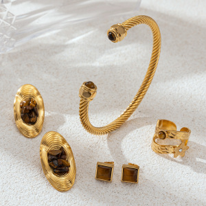 Ensemble De Colliers Pendentifs En Acier Inoxydable Étanches, En Forme De Cœur, Avec Perles De Pierre Naturelle h5 Image3