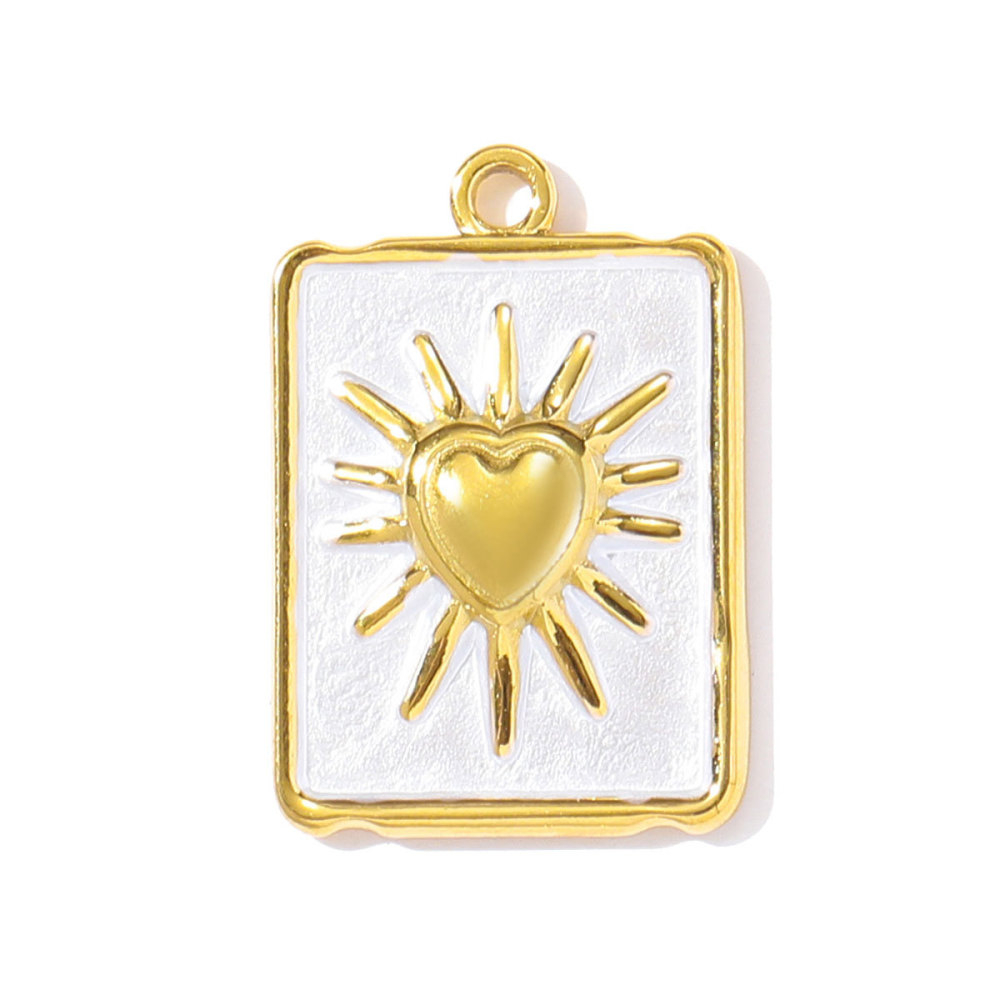 Pendentif Romantique En Forme De Cœur, Étanche, En Acier Inoxydable (1 Pièce) 