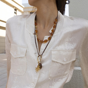 Collier De Perles En Acrylique Et Acier Inoxydable Étanche (1 Pièce) h5 Image4