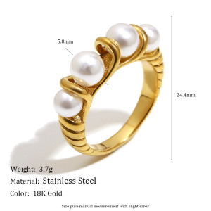 Bague Femme Daily Circle En Acier Inoxydable Étanche (1 Pièce) h5 Image5