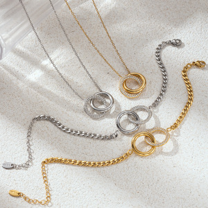 Ensemble De Colliers Étanches À Double Anneau En Acier Inoxydable h5 Image2