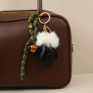 1 Petit Gant Mignon En Fourrure À La Mode En Pu Pour Sac À Main Pour Femme h5 Image4