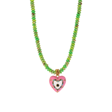 Collier de perles pour femme en pierres naturelles à fleurs vives, 1 pièce
