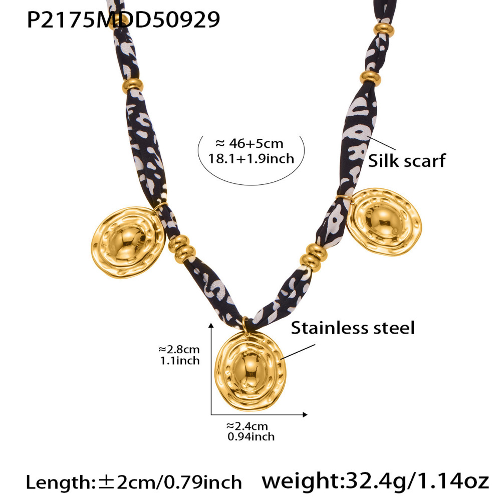 Collier Pendentif Rond Personnalisable En Acier Inoxydable Étanche Couleur Or Pour Femme (1 Pièce) 