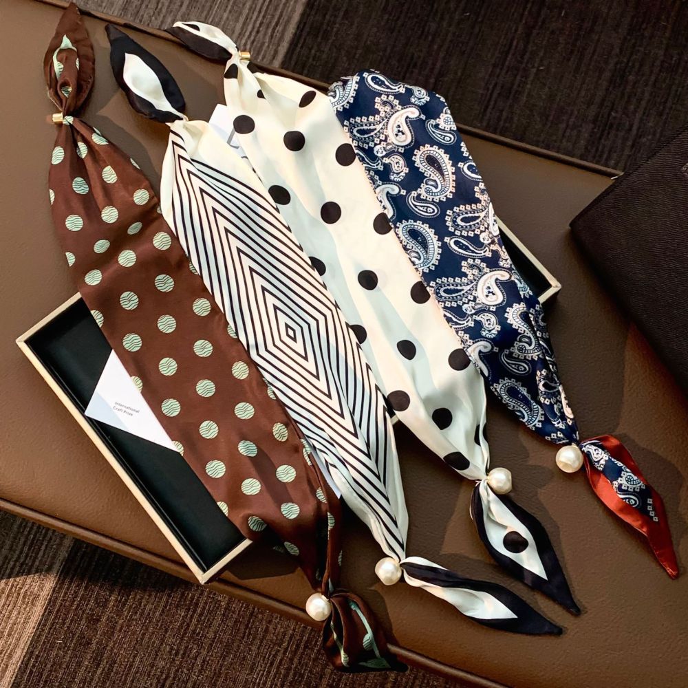 Bandana Luxueux En Polyester À Motif Cachemire Pour Femme, 1 Pièce Image2