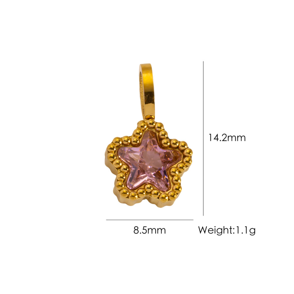 Pendentif Femme Polyvalent À Faire Soi-Même, Motif Fleur Et Soleil, En Acier Inoxydable Étanche, Couleur Or (1 Pièce) 
