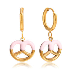 1 Paire De Boucles D'Oreilles Pendantes Délicates En Acier Inoxydable, Étanches, Couleur Or, Pour Femme. h5 