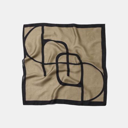 Bandana en polyester à motif de lignes irrégulières, 1 pièce