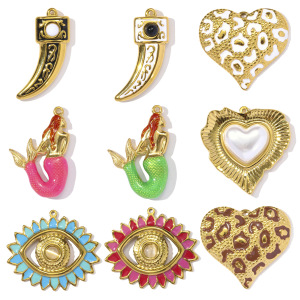 Pendentif Œil De Diable Étincelant En Acier Inoxydable Étanche Pour Femme (1 Pièce) h5 Image5