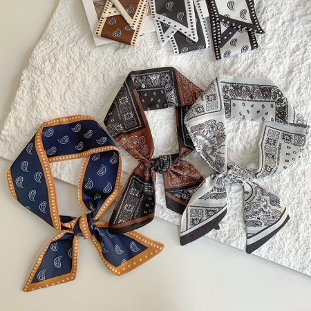 Bandana pour femme en polyester à motif cachemire rétro, 1 pièce 2