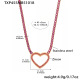 TXP455-Collier Zircon Rouge Doré 41+5cm Image5