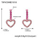 TXF455-Boucles d'oreilles en acier et zircon rouge Image18