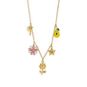 Collier Pendentif Femme Étanche En Acier Inoxydable À Motif Fruits Éclatants (1 Pièce) h5 Image3