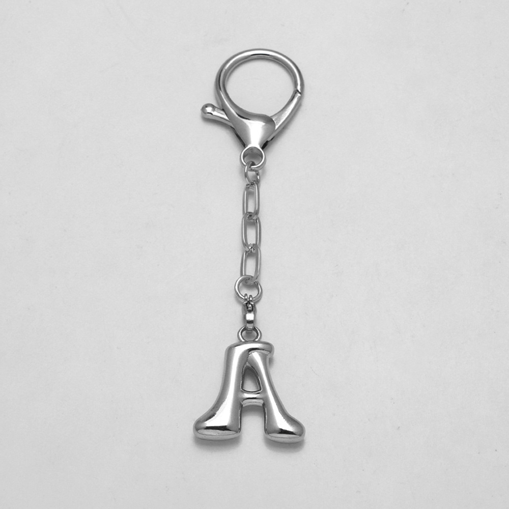 Porte-Clés En Cuivre Avec Lettres À Bulles, 1 Pièce