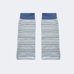 1 Paire De Jambières Tricotées À Rayures Colorées En Mélange De Laine h5 