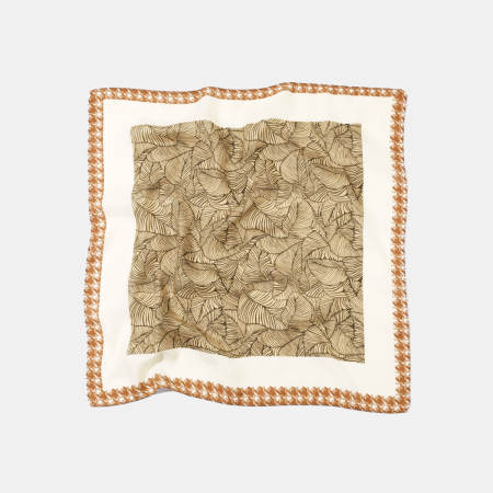 Bandana rétro en polyester à motif feuille, 1 pièce