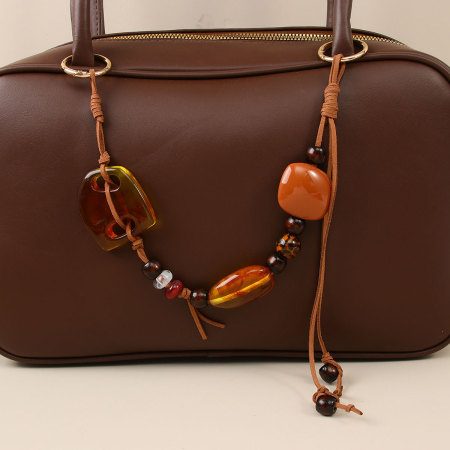 1 chaîne de breloques de sac pour femme en résine de forme irrégulière rétro de la série Simple