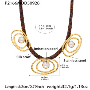 Collier Pendentif Femme En Acier Inoxydable Doré, Fil Tendance, Étanche (1 Pièce) h5 