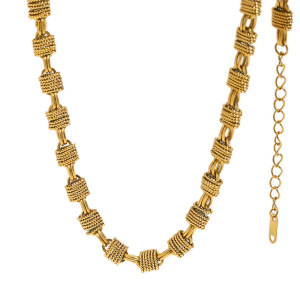 Collier Chaîne Femme Simple Et Étanche En Acier Inoxydable (1 Pièce) h5 