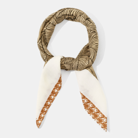 Bandana rétro en polyester à motif feuille, 1 pièce 2