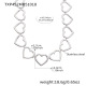 TXP452-Collier cœur géométrique en acier 41+6 cm Image2