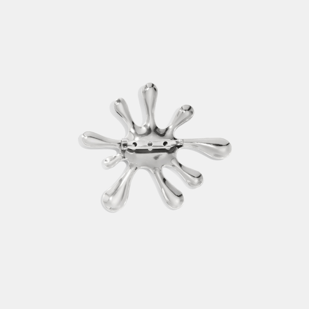 Broche En Acier Inoxydable Doré, Forme Irrégulière, Étanche (1 Pièce). h5Image5