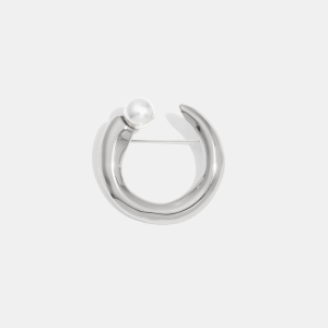Broche En Acier Inoxydable Étanche Couleur Or, En Forme De C (1 Pièce). h5 Image4