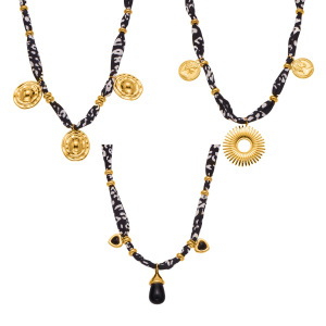 Collier Pendentif Rond Personnalisable En Acier Inoxydable Étanche Couleur Or Pour Femme (1 Pièce) h5 Image6