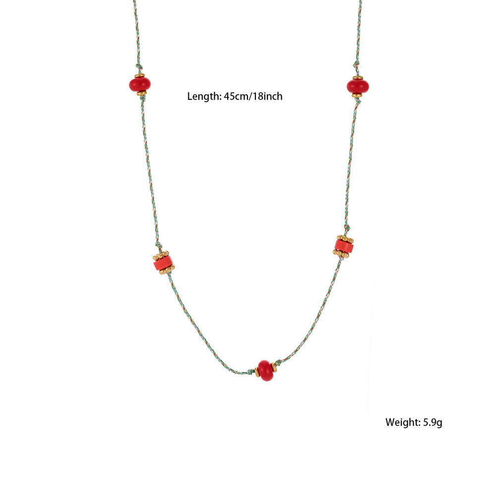 Collier Élégant Avec Pendentif En Perles Et Pierres Naturelles Pour Femme, 1 Pièce 