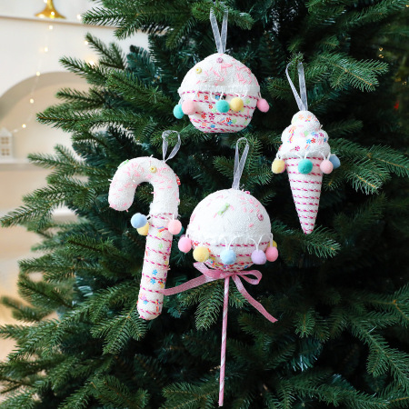 1 pièce de décorations alimentaires de Noël en mousse de polyuréthane blanche pour fêtes