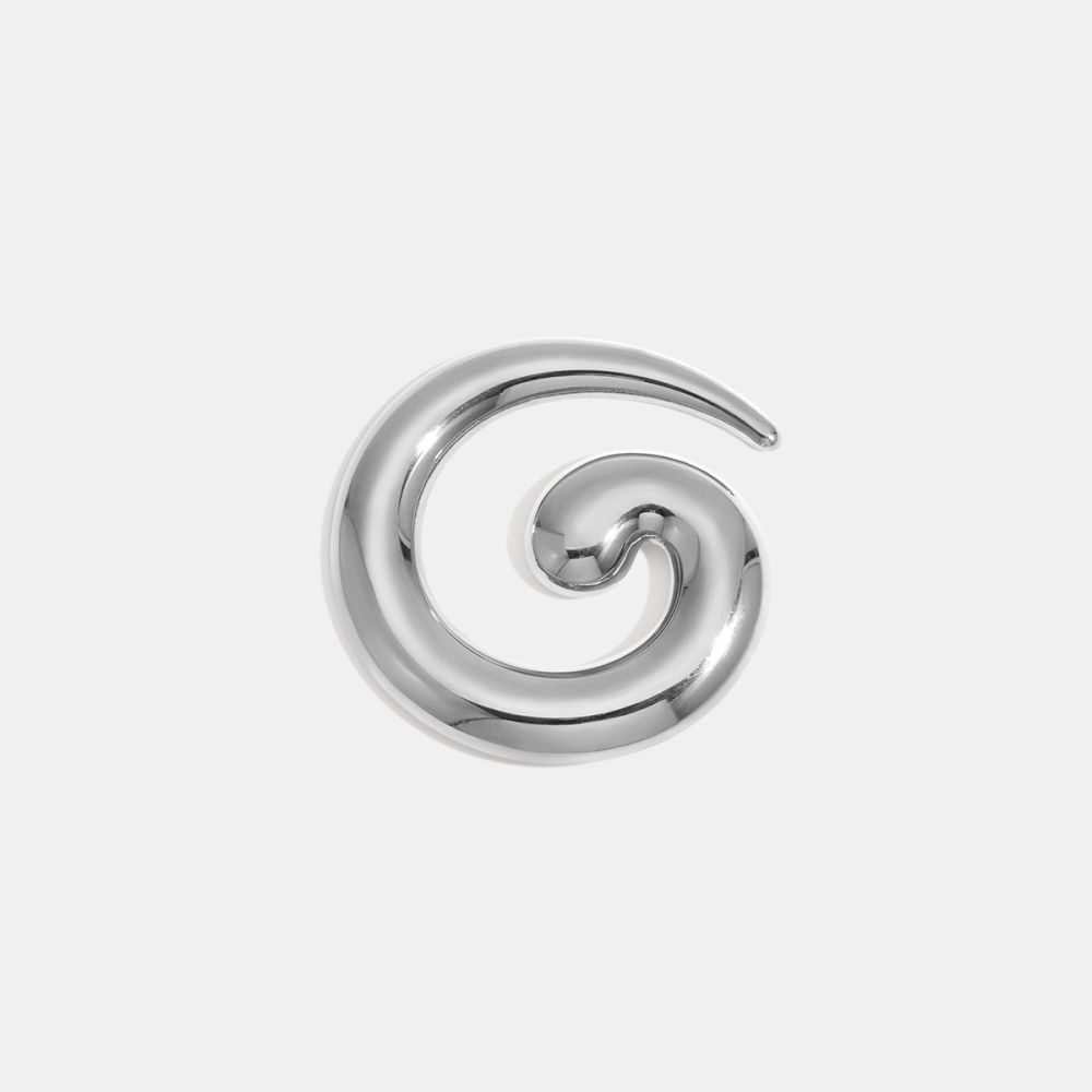 Broche En Acier Inoxydable Doré, Étanche, En Forme De Vortex (1 Pièce). Image4
