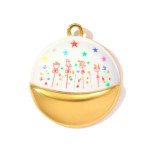 Pendentif Femme Vivid Fruit En Acier Inoxydable Étanche Couleur Or (1 Pièce) h5