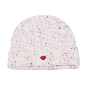 1 Bonnet Tricoté Mignon À Dégradé De Couleurs Et De Cœurs h5