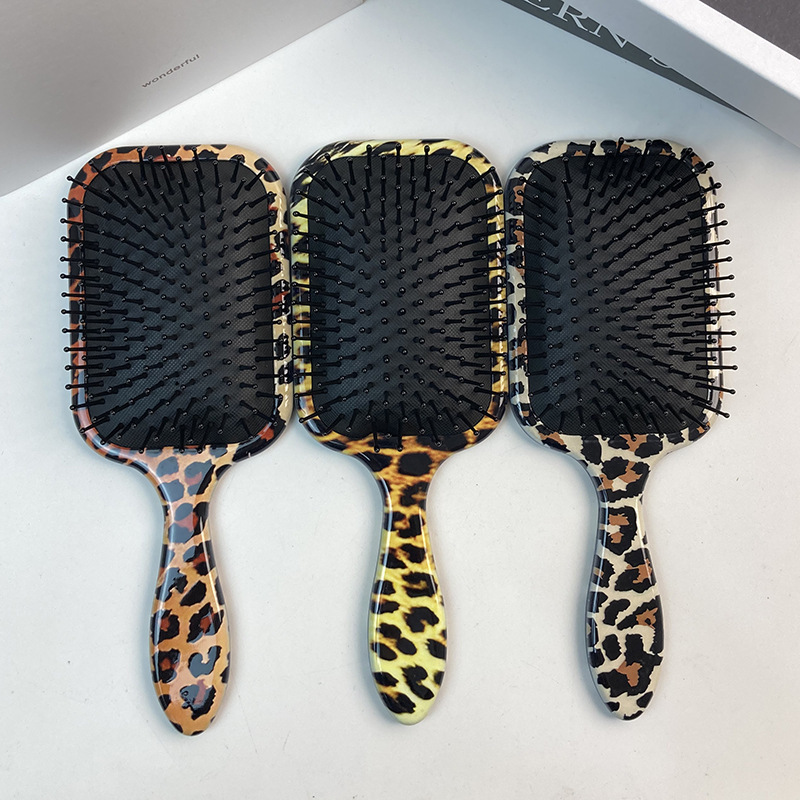 Brosse À Cheveux Coussin En Acétate Imprimé Léopard (1 Pièce) h5Image3