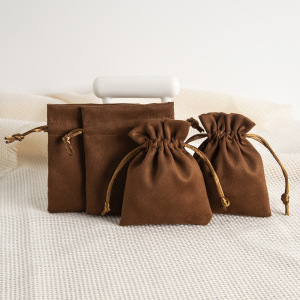 Pochette À Bijoux En Velours Suédé Avec Cordon De Serrage (1 Pièce) h5 Image4