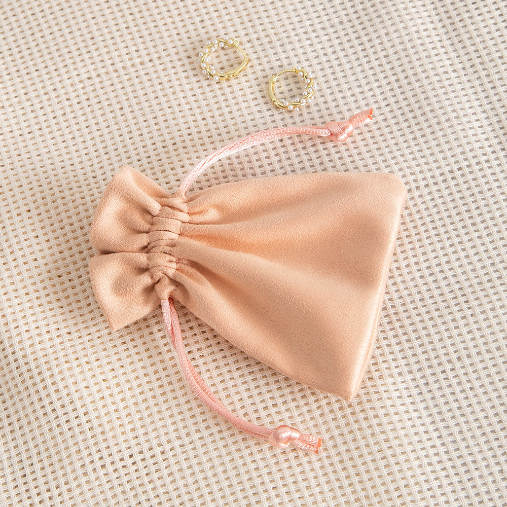 Pochette À Bijoux En Velours Suédé Avec Cordon De Serrage (1 Pièce) 
