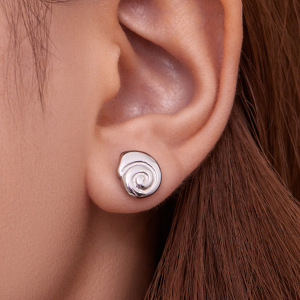 1 Paire De Boucles D'Oreilles Vortex En Acier Inoxydable Étanche, Couleur Or, Pour Femmes h5 Image7