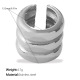 Boucle d'oreille à clip argentée (unité) Image4