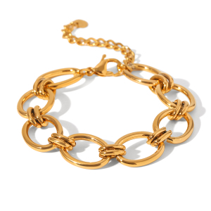 Bracelet À Maillons En Acier Inoxydable Imperméable, 1 Pièce, Couleurs Assorties h5 