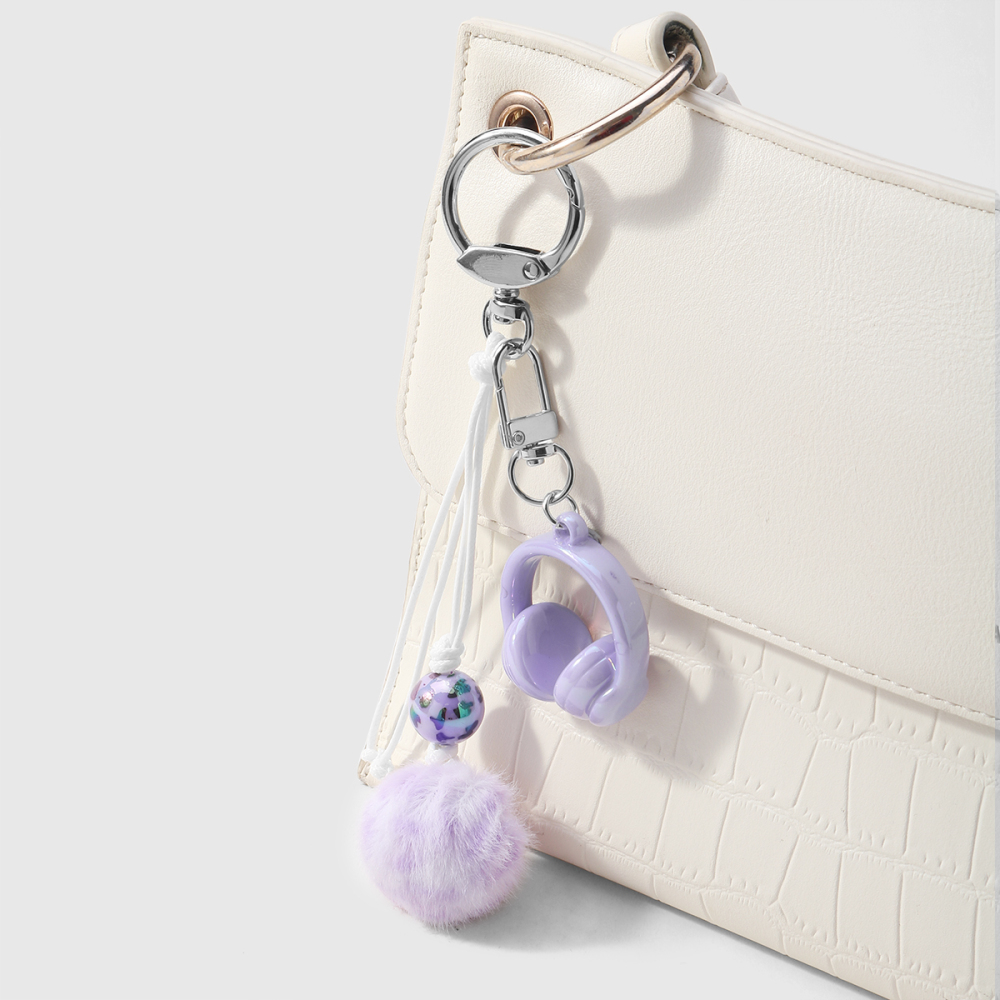 1 Mini Casque Audio, Peluche Porte-Clés Pour Sac Image4
