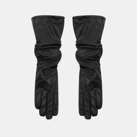 1 paire de gants rétro unis en PU pour femmes