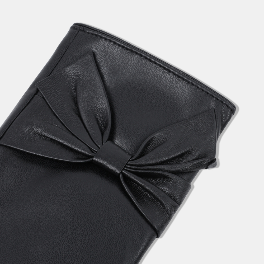 1 Paire De Gants Pour Femmes En Pu Avec Nœud Papillon Image3